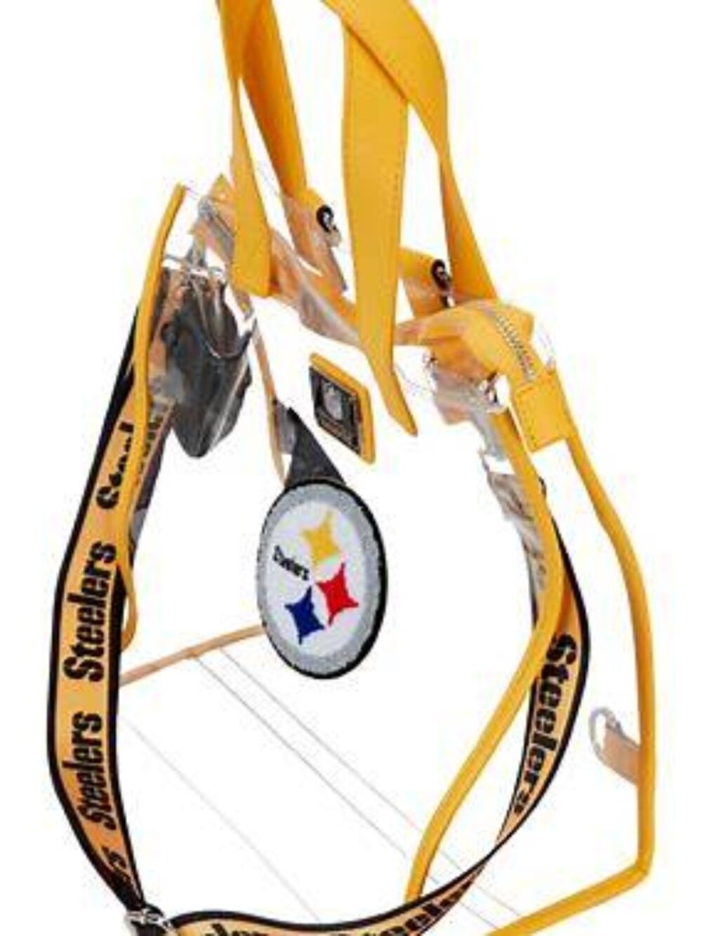 NWT Loungefly Pittsburgh Steelers Clear Convertible Stadium Bag Backpack Tote